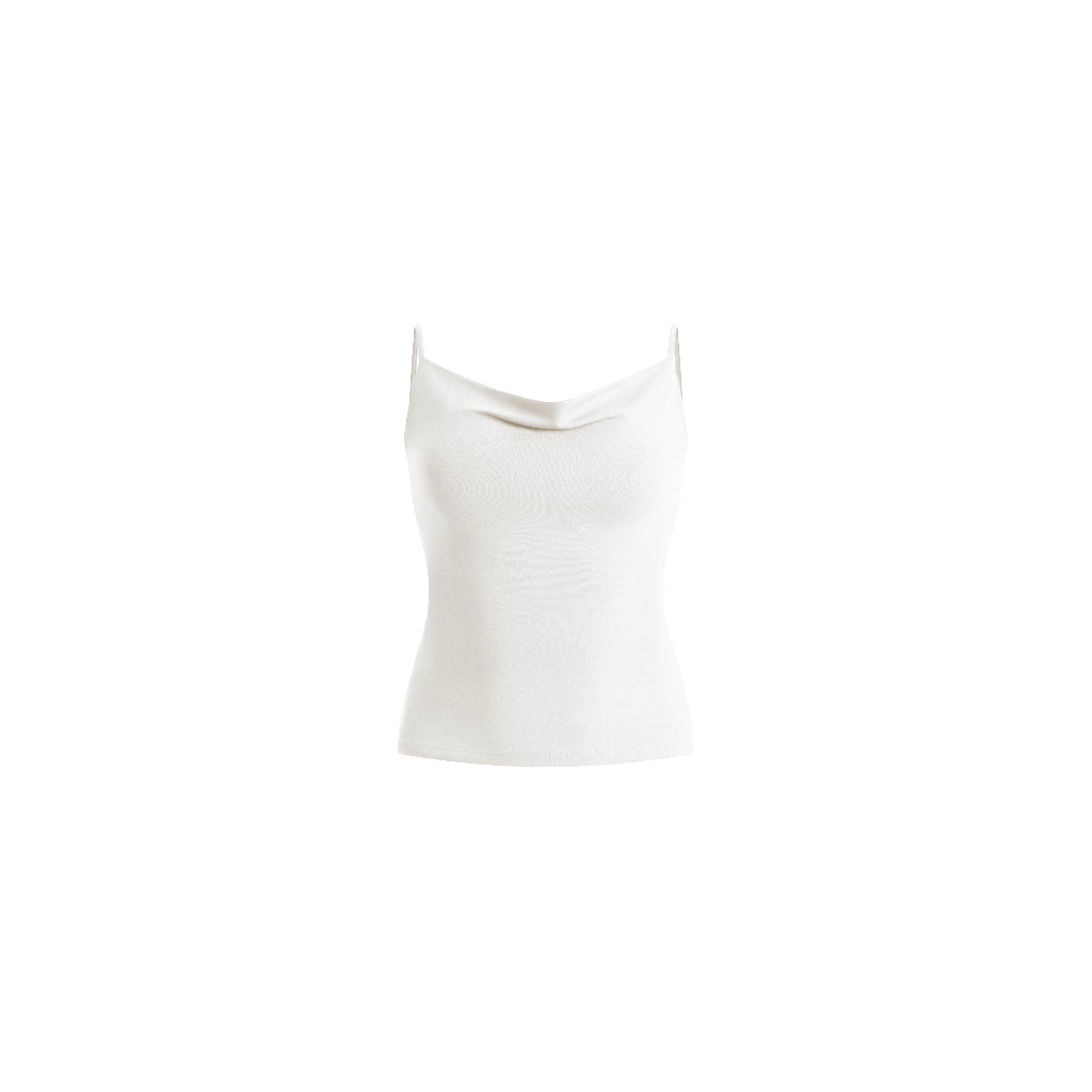 Simone Cowl Neck Strappy Tank Top