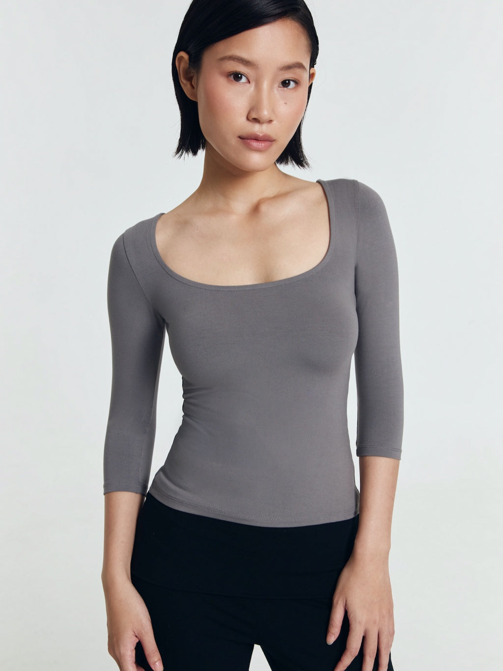 GOENA Laura Quartersleeve Scoop Neck Top