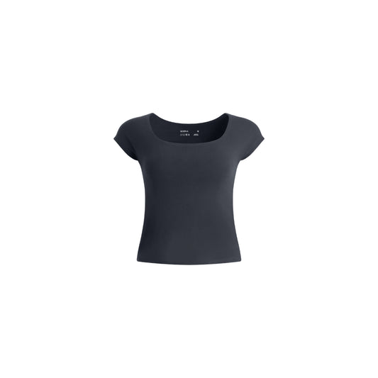 GOENA Bianca Scoop Neck Cap Sleeve T-Shirt