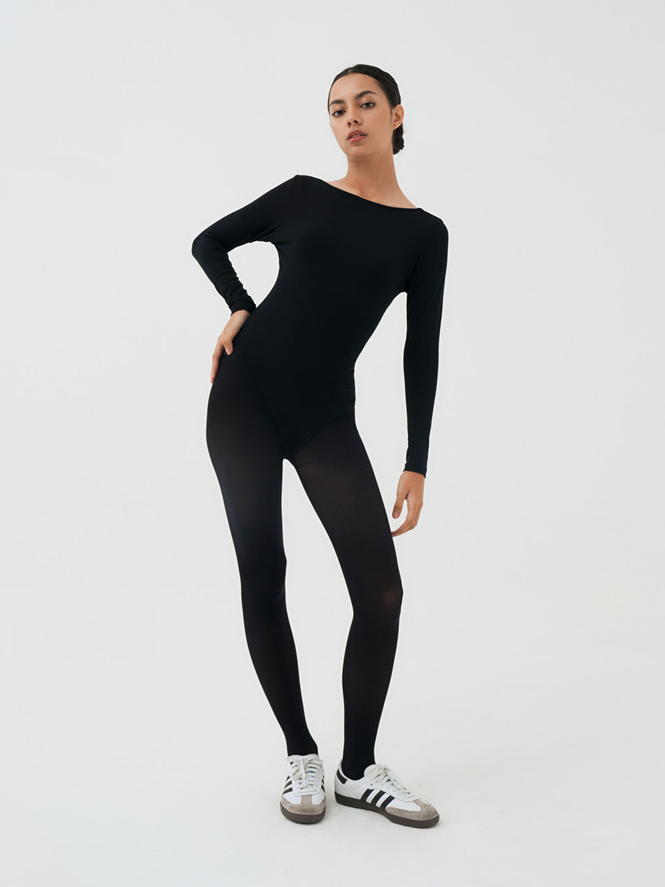 Tisha Backless Long Sleeve Bodysuit Top