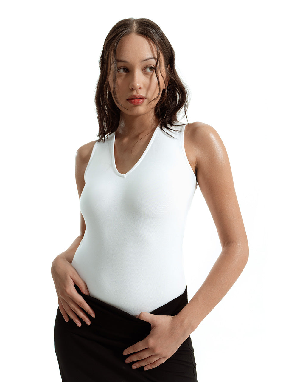 Virginia V-Neck Sleeveless Bodysuit